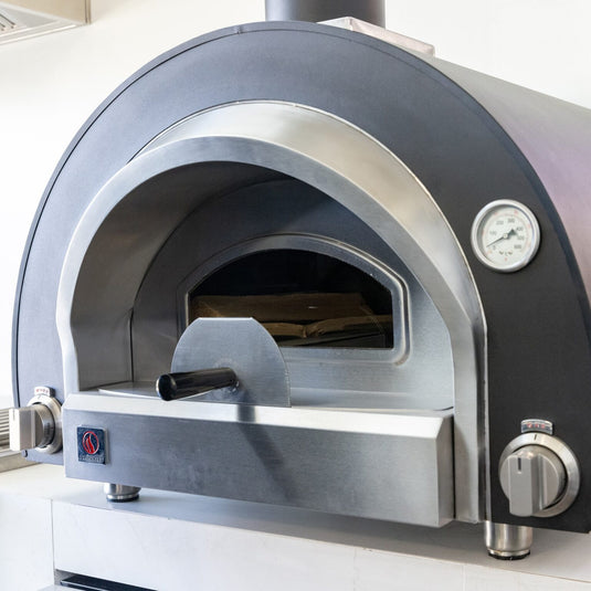 Summerset Hybrid Pizza Oven – Outdoor Stainless Steel Gas and Wood-Fired Pizza Oven with Cooking Stone and Adjustable Feet