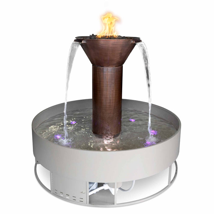 OUTDOOR PLUS SELF-CONTAINED FIRE & WATER FOUNTAINS 72″ OLYMPIAN WITH CAZO 3-WAY SPILL