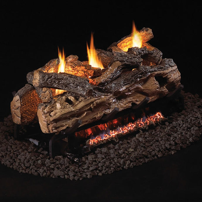 Real Fyre Split Oak See-Through Ventless Gas Log Set