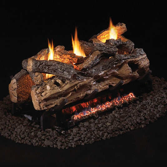 Real Fyre Split Oak See-Through Ventless Gas Log Set