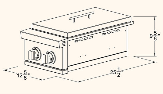 Dimensions of the Summerset Double Side Burner – Width, Depth, and Height Measurements for Built-In Installation