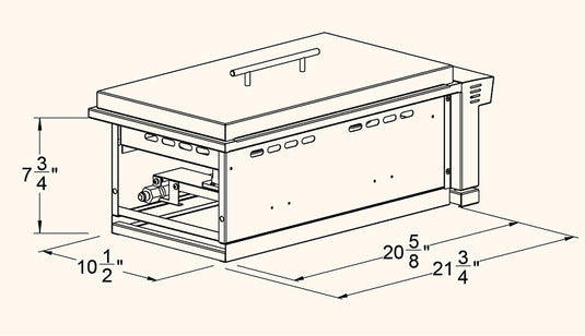 Dimensions of the Summerset Double Side Burner – Width, Depth, and Height Measurements for Built-In Installation