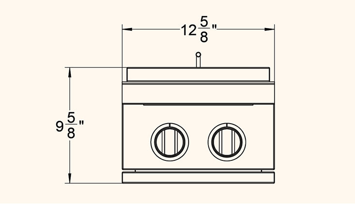 Load image into Gallery viewer, Dimensions of the Summerset Double Side Burner – Width, Depth, and Height Measurements for Built-In Installation
