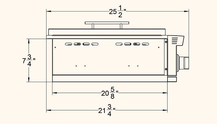 Load image into Gallery viewer, Dimensions of the Summerset Double Side Burner – Width, Depth, and Height Measurements for Built-In Installation
