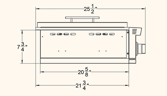 Dimensions of the Summerset Double Side Burner – Width, Depth, and Height Measurements for Built-In Installation