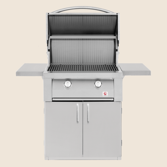 Summerset Pedestal Cart for 30″ Resort Grill with Stainless Steel Construction and Propane Tank Storage