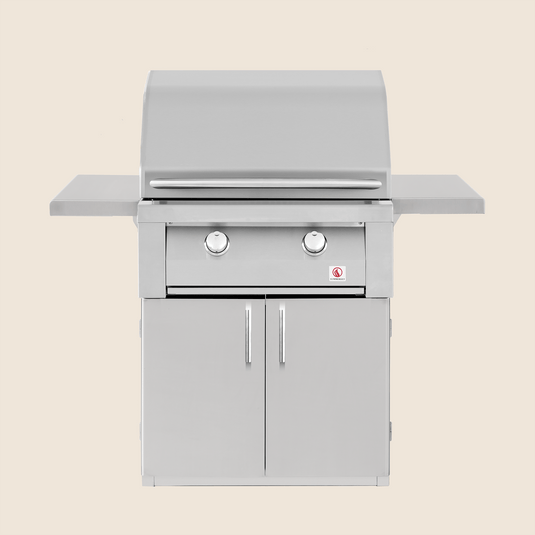 Summerset Pedestal Cart for 30″ Resort Grill with Stainless Steel Construction and Propane Tank Storage