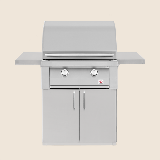 Summerset Pedestal Cart for 30″ Resort Grill with Stainless Steel Construction and Propane Tank Storage