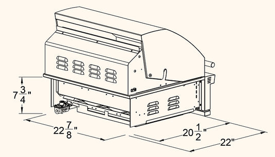 Summerset Sizzler 25″ Built-in Grill dimensions