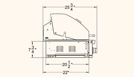 Summerset Sizzler 25″ Built-in Grill dimensions