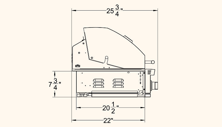 Load image into Gallery viewer, Dimensions diagram of the Summerset Sizzler 32″ Built-in Grill with labeled width, height, and depth measurements

