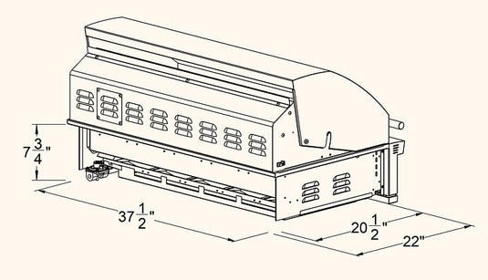 Dimensions for Summerset Sizzler 40″ Built-in Grill