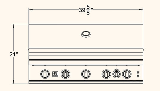 Dimensions for Summerset Sizzler 40″ Built-in Grill
