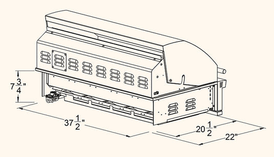 Summerset Sizzler Pro 40″ Built-in Grill – Dimensions