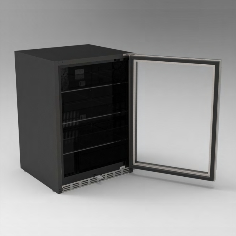 Load image into Gallery viewer, Summerset 24” Outdoor Rated Refrigerator with Glass Door 5.12CU.FT 161Cans SSRFR-24G

