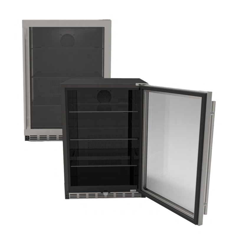 Load image into Gallery viewer, Summerset 24” Outdoor Rated Refrigerator with Glass Door 5.12CU.FT 161Cans SSRFR-24G
