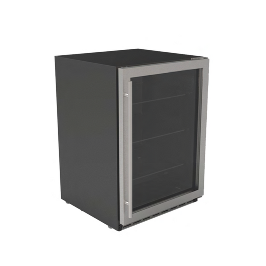 Summerset 24” Outdoor Rated Refrigerator with Glass Door 5.12CU.FT 161Cans SSRFR-24G