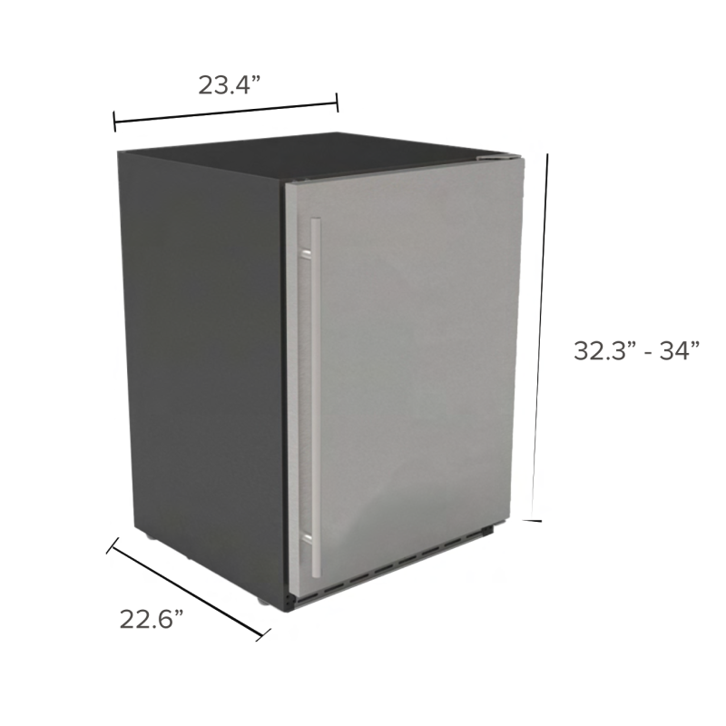 Load image into Gallery viewer, Summerset 24” Outdoor Rated Refrigerator 5.12CU.FT 161Cans SSRFR-24S-A
