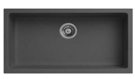 Elite Stone Black Granite Composit Single Sink - GS8413