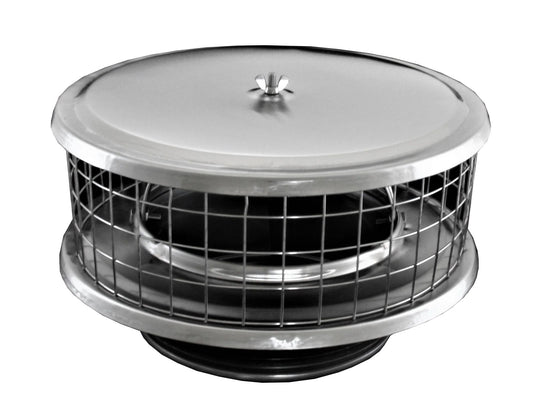 SINGLE WALL/SOLID-PACK REPLACEMENT CAP FOR METAL CHIMNEYS - CA 1/2" MESH