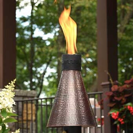 Hammered Copper Tiki Torch