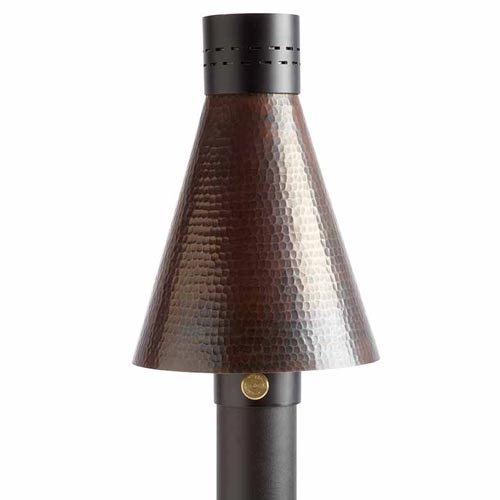 Hammered Copper Tiki Torch