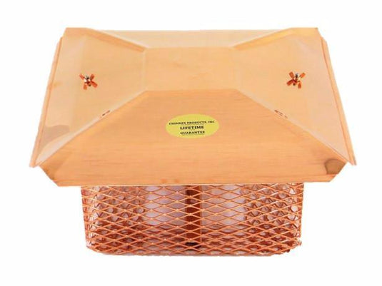 UNIVERSAL CHIMNEY CAP FOR THE MIDWEST AND NORTHEAST - COPPER - 3/4" MESH