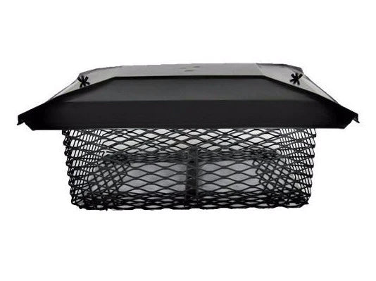 UNIVERSAL CHIMNEY CAP FOR THE SOUTH AND SOUTHWEST - BLACK GALVANIZED - 3/4" MESH
