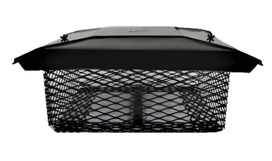 UNIVERSAL CHIMNEY CAP FOR THE OTHER 5% OR 10% - BLACK GALVANIZED - 3/4" MESH