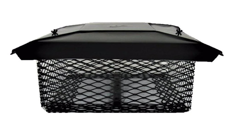Load image into Gallery viewer, UNIVERSAL CHIMNEY CAP FOR THE OTHER 5% OR 10% - BLACK GALVANIZED - 3/4&quot; MESH
