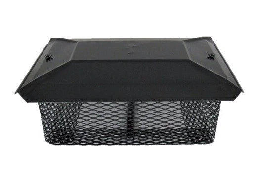 CALIFORNIA UNIVERSAL CHIMNEY CAP - BLACK GALVANIZED - 5/8" MESH