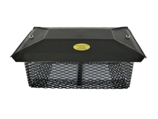 CALIFORNIA UNIVERSAL CHIMNEY CAP - BLACK STAINLESS STEEL - 5/8" MESH