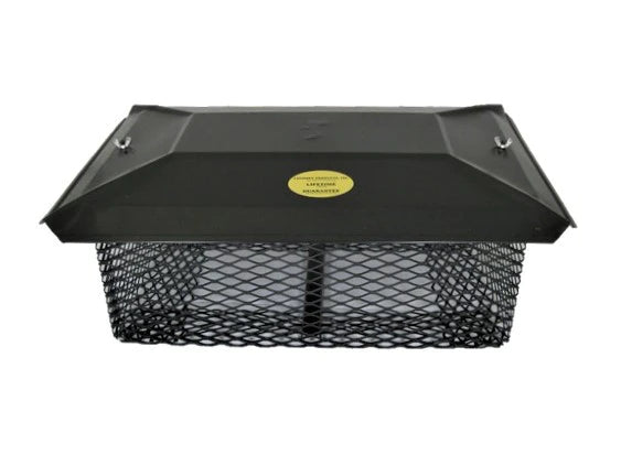 Load image into Gallery viewer, CALIFORNIA UNIVERSAL CHIMNEY CAP - BLACK STAINLESS STEEL - 5/8&quot; MESH
