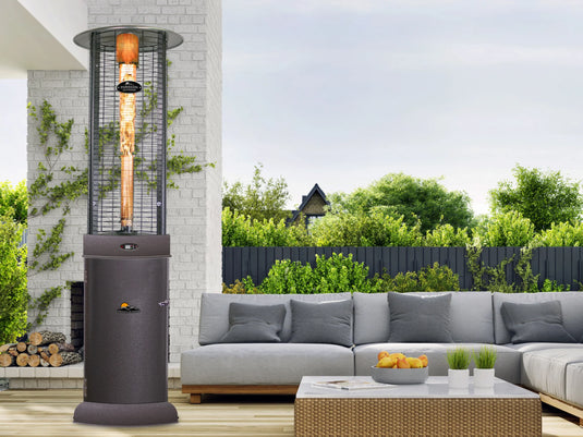 Paragon Outdoor Shine Round Flame Tower Heater, 82.5”, 32,000 BTU