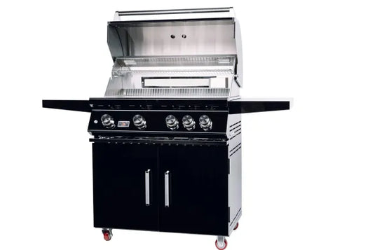 WHISTLER GRILLS 4 Burner Black Double Door Cart Model