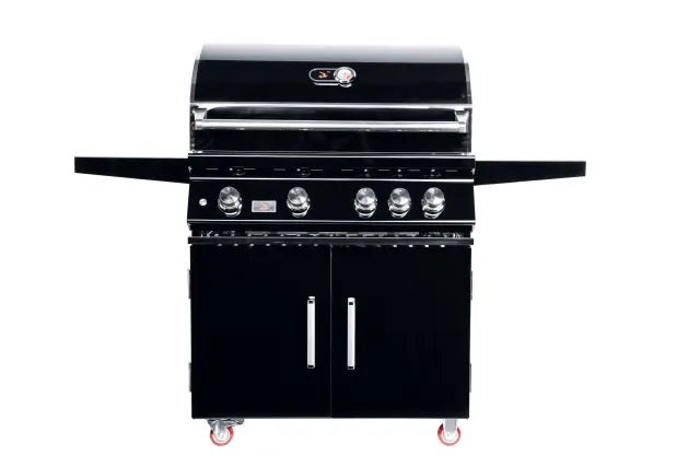 Load image into Gallery viewer, WHISTLER GRILLS 4 Burner Black Double Door Cart Model
