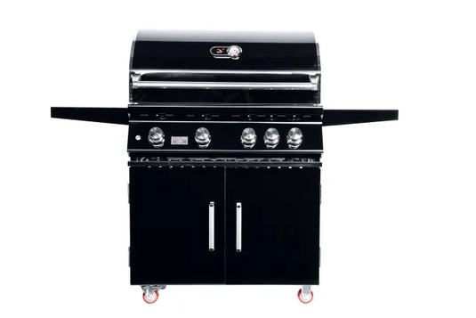 WHISTLER GRILLS 4 Burner Black Double Door Cart Model