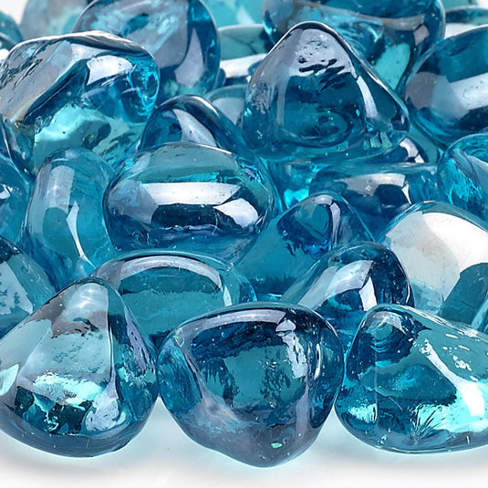 Powder Blue Luster Zircon Fire Glass