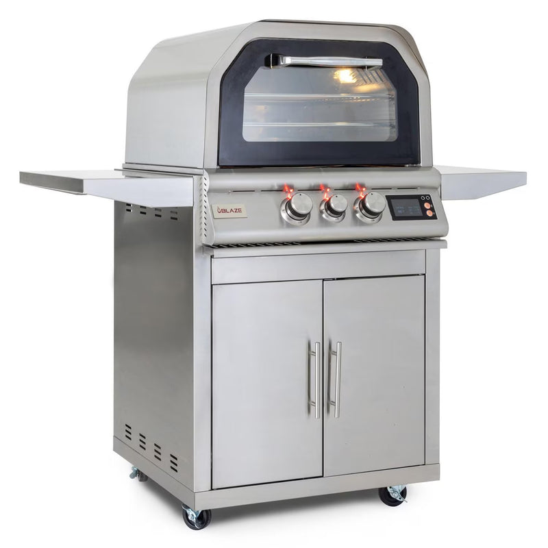 Load image into Gallery viewer, Blaze 26-Inch Freestanding Outdoor Pizza Oven W/ Rotisserie &amp; Cart
