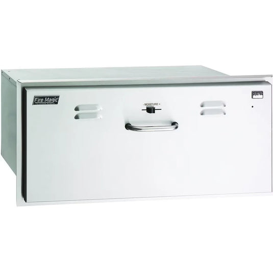 Fire Magic Select 30-Inch Built-In 110V Electric Stainless Steel Warming Drawer - 33830-SW