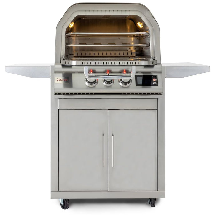 Blaze 26-Inch Freestanding Outdoor Pizza Oven W/ Rotisserie & Cart