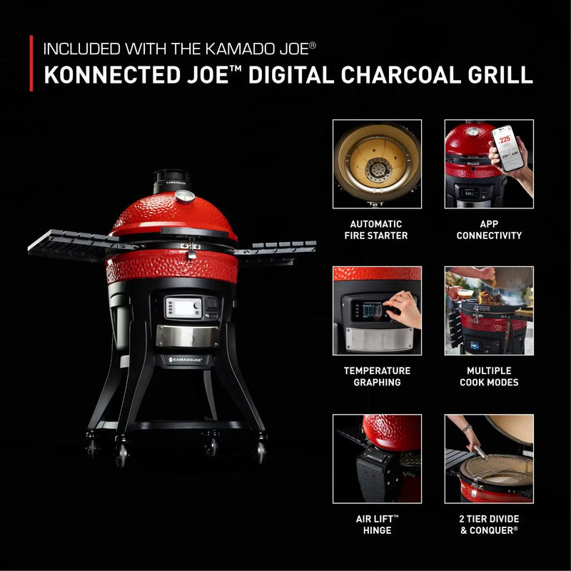 Load image into Gallery viewer, Kamado Joe Konnected Joe Digital Charcoal Grill and Smoker with Auto-Ignition and Temperature Control - KJ15041123
