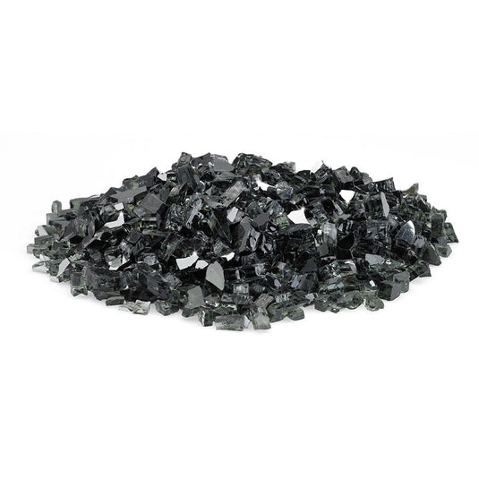 1/4" Black Reflective Fire Glass