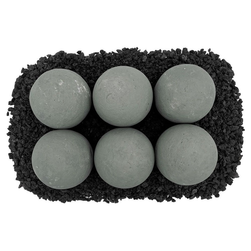 Load image into Gallery viewer, 4&quot; Cape Gray Lite Stone Fire Balls - Set of 6
