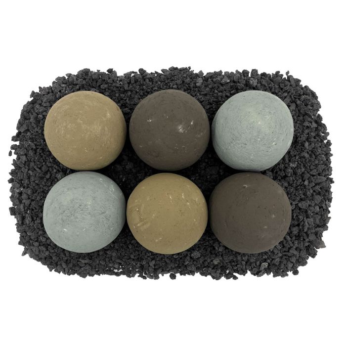 Load image into Gallery viewer, 4&quot; Natural Lite Stone Fire Balls - Set of 6
