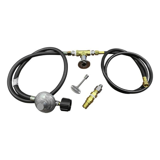 12" Round Flat Pan with Spark Ignition Kit (6" Ring) - Propane