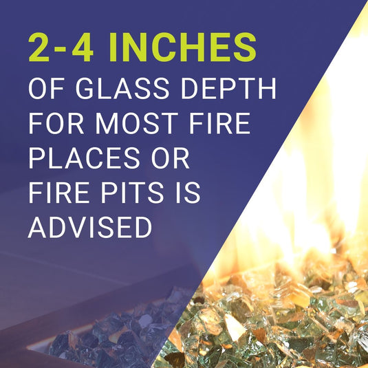 1/2" Evergreen Reflective Fire Glass