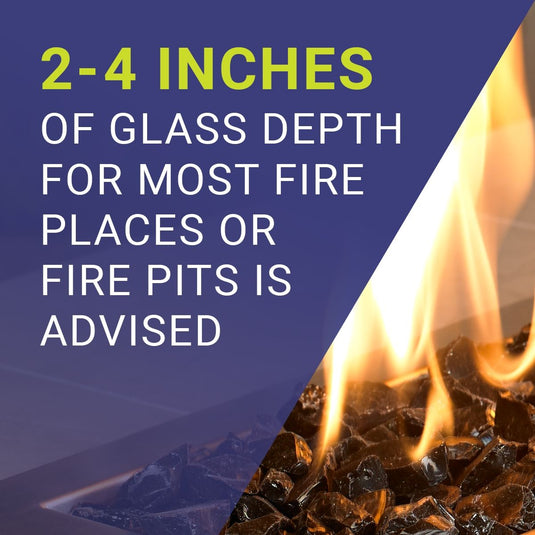 1/2" Gray Reflective Fire Glass