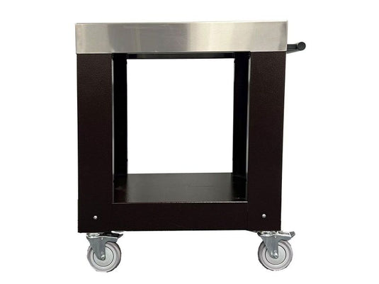 Alfa 28 inch stainless steel multi functional base and prep station in copper with wheels and storage compartment