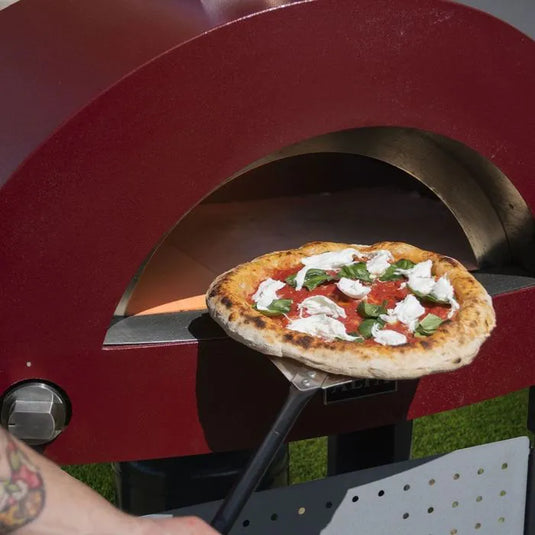 Alfa 48 inch large pizza peel kit with peel turner and brush for wood fired pizza oven tools